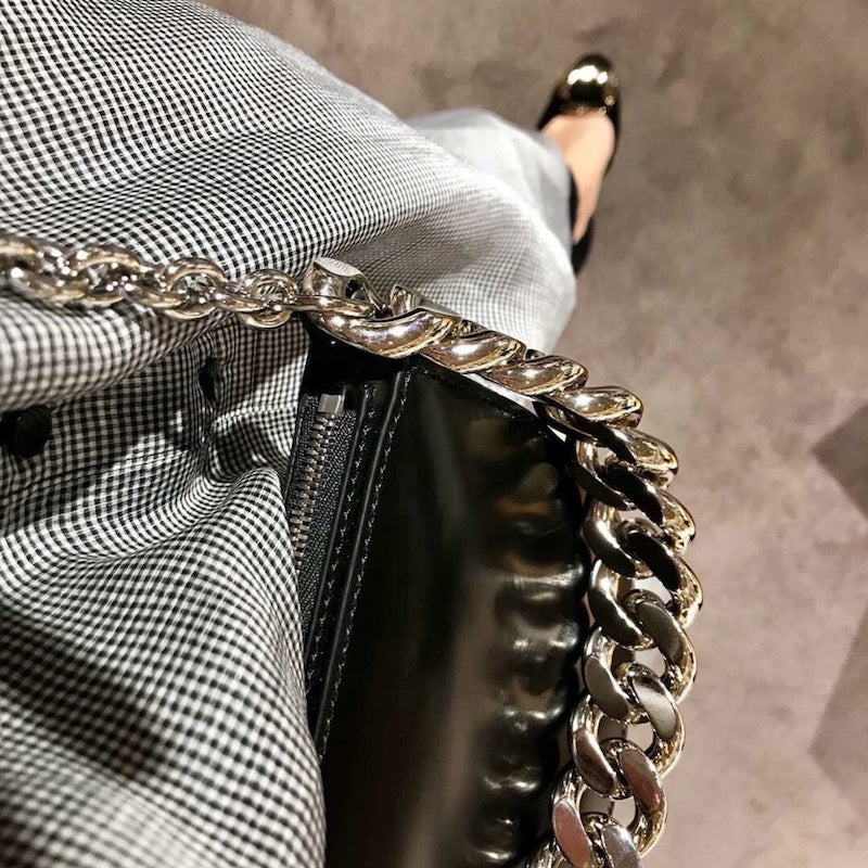 Semicircle shaped chunky chain luxury fashion woman crossbody shoulder bag