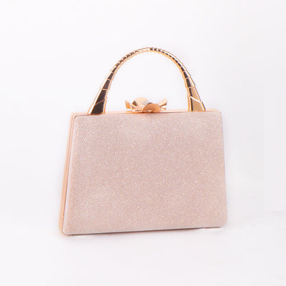 Vintage Shining Pu Clutch Bag Chain Evening Purses for Wedding Party