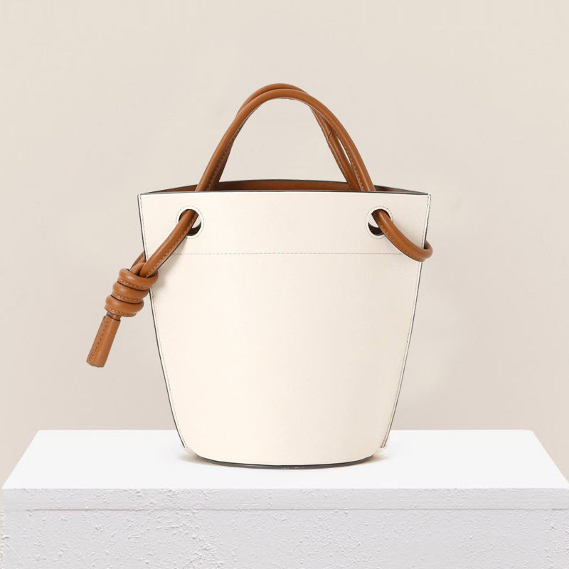 Newest Knot Design PU Large capacity Bucket bag handbags for women