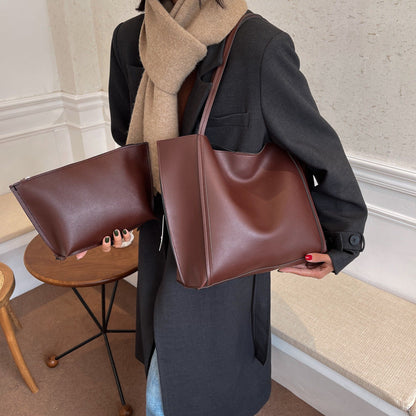 Retro large-capacity bag women 2026 new fashionable fashion retro tote bag shoulder bags