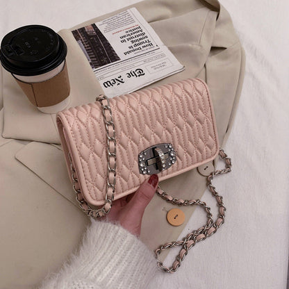 Women’s bag 2026 fashionable new fashion wrinkle chain Diamond Purse