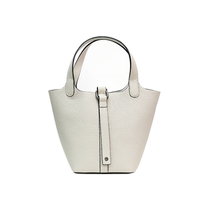 Genuine Leather Women Handbag High Quality Cowhide Tote Bag Fashion Designer Basket Bag for Ladies