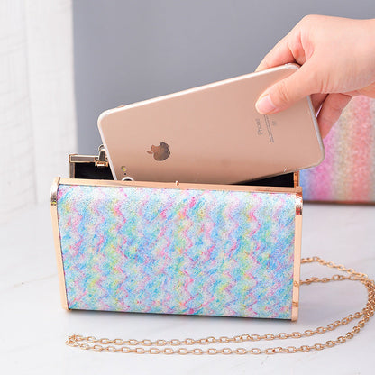 Manufacturer Latest High Quality Colorful Evening Clutch 2026 Rainbow Bag Bridal Purse Evening Bag Clutch