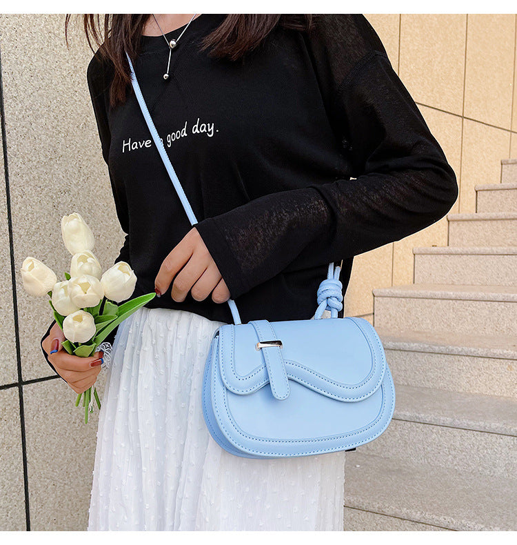 The original design saddle bag single shoulder messenger bag female fresh small bag simple fashion handbag