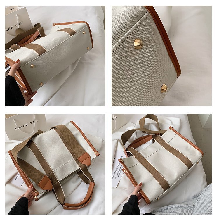 Simple Canvas Tote Bag Women’s 2026 New Fashion Handheld Crossbody Bag