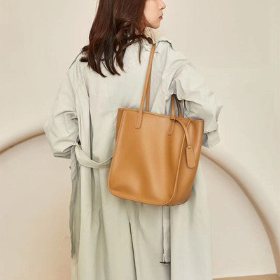 Large Capacity Functional Women Underarm Bag Genuine Leather Handbags for Women New Designer Women