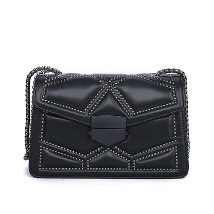 new black women’s bag 2026 new fashion Korean version chain shoulder Messenger PU small square bag