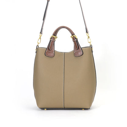 high quality Latest Bucket 2 In 1 Bag Sets Designer Women Leather Litchi grain Handbag