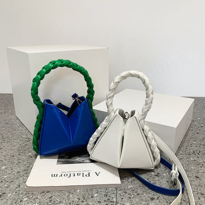 New Color Folds Designer Petal Bucket Handbags Women Clutch Purse Lady Famous Brand Weaving Handle Tote Bags Femme