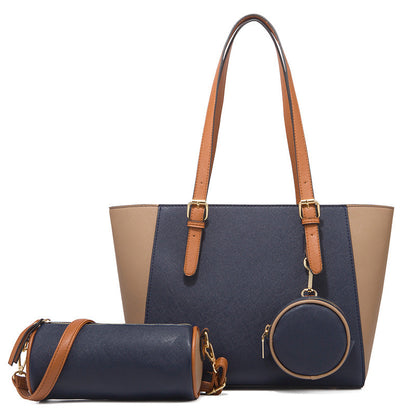 2026 Europe style PU mother bag women three pieces tote bag set shoulder high capacity ladies handbag