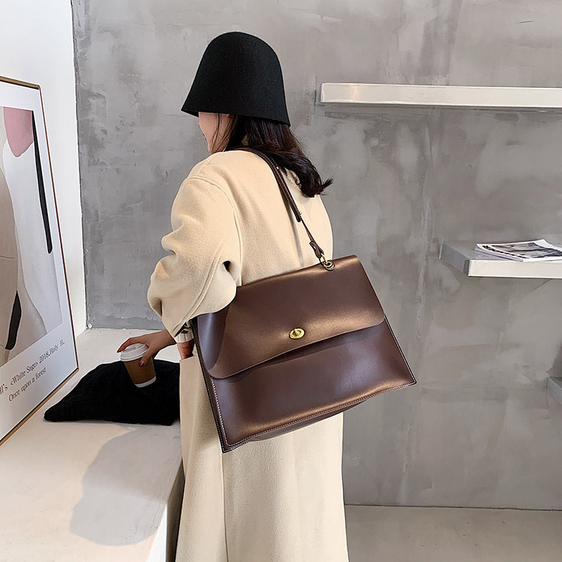 Women’s bag simple fashion bag women’s new fashion high-capacity shoulder bag ins handbag