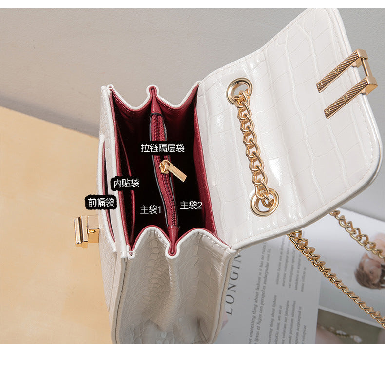 Black bag new shoulder slanting cell phone bag lingge woman bag