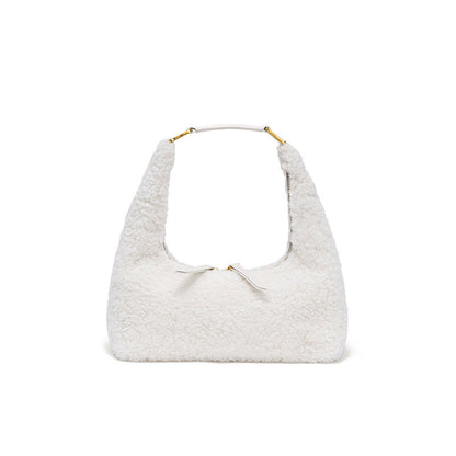 2026 Designer High Quality Cute Lamb Fur Hand Bag Crossbody Chain Bag for Ladies Soft Fluffy Lambwool Shoulder Bag
