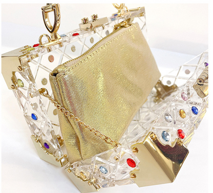 Crystal Clutch Beaded Rhinestone Purse Wedding Party Handbag Ladies Purses Women Bags and Clutches