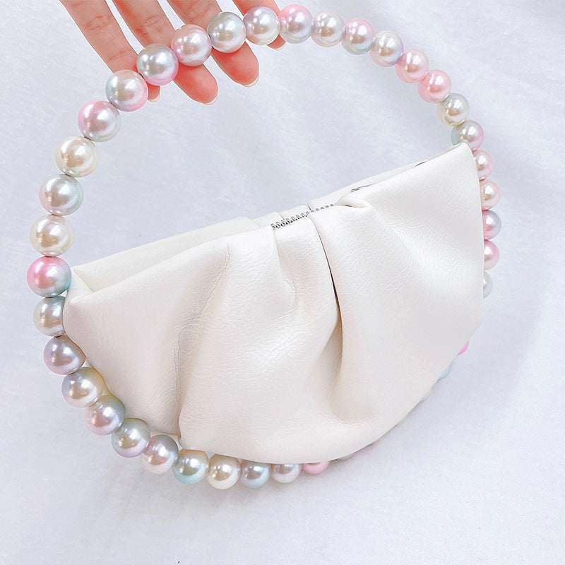 NEW Bead Circular Evening Bag For Women Bling Handbags Fashion Ladies Party Round Clutch bags and Wedding Purse