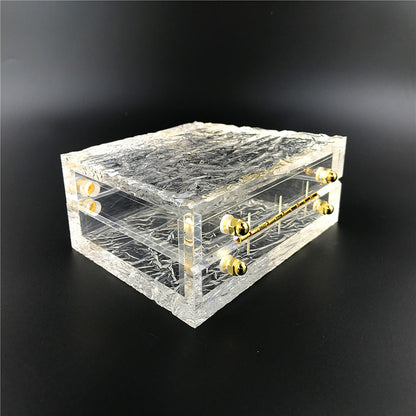 Dongguan Personalized Cracked Ice Pattern Transparent Clear Acrylic Handbag