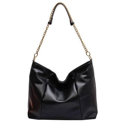 Large-capacity bag women 2026 new tote bag fashion soft leather stitching shoulder bag