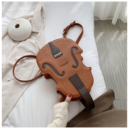 Fashion 3D Violin Girl’s Multipurpose Purse Hand Bag Backpack or Women Pu Leather Handbags