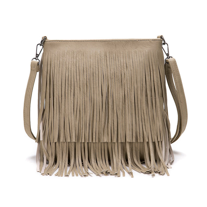women’s hobo bag lady fashion tassel bag shoulder straddle bag