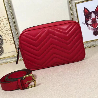 Cow Leather Luxury Designer Ladies Bags Women Handbags Famous Brands Belt Bags