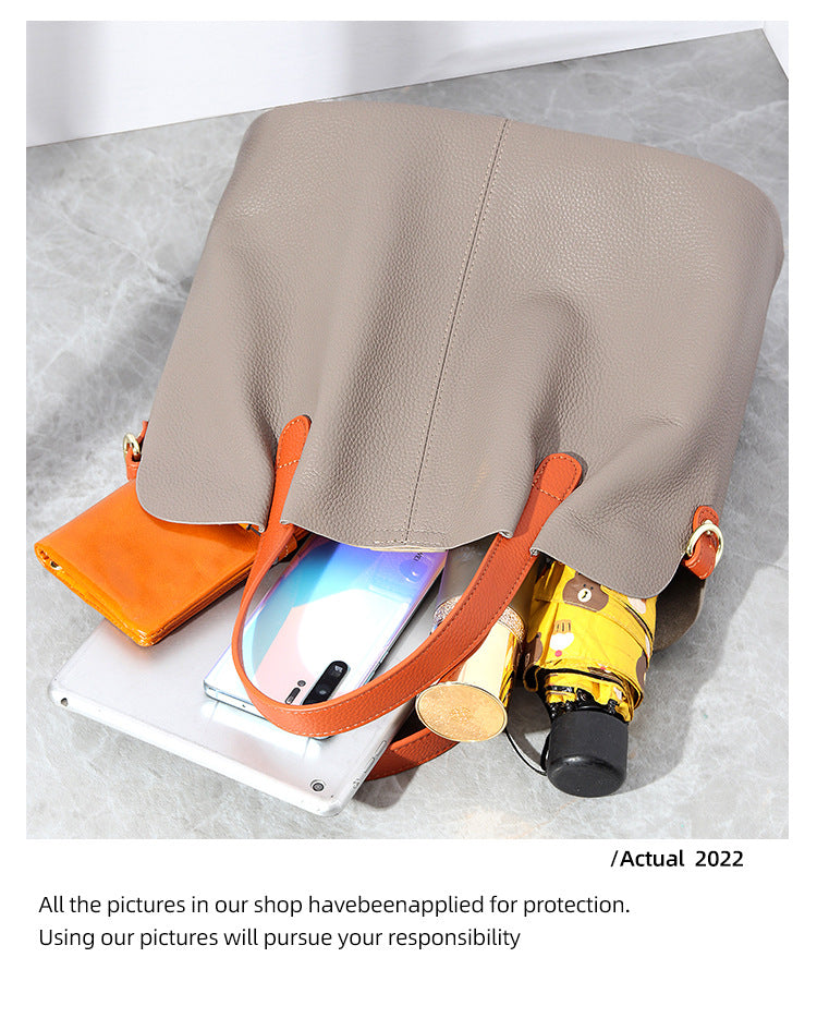 Leather Women’s Bag Commuting Handbag Large Capacity High Quality Tote Bag Fashion Simple Crossbody Bag