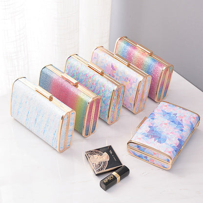 Manufacturer Latest High Quality Colorful Evening Clutch 2026 Rainbow Bag Bridal Purse Evening Bag Clutch