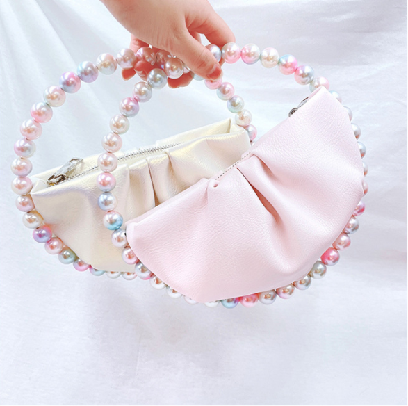 NEW Bead Circular Evening Bag For Women Bling Handbags Fashion Ladies Party Round Clutch bags and Wedding Purse