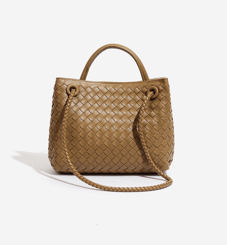 Women designer bag large-capacity handbag female simple hand-woven bag shoulder two compartment tote bag