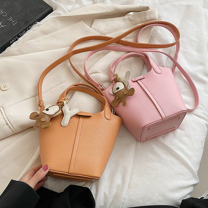 2026 spring basket women’s bag Korean style bucket bag all-match shoulder messenger tote bag