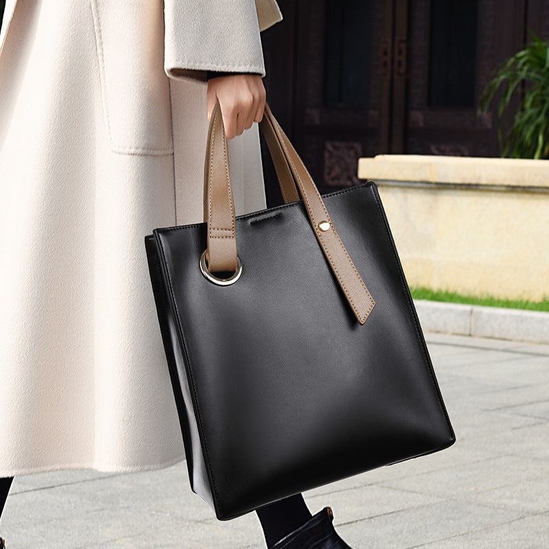 High Quality Luxury Fashion PU Leather Shoulder Bucket Bag New Large Capacity Casual Totes Women Purse and Handbags