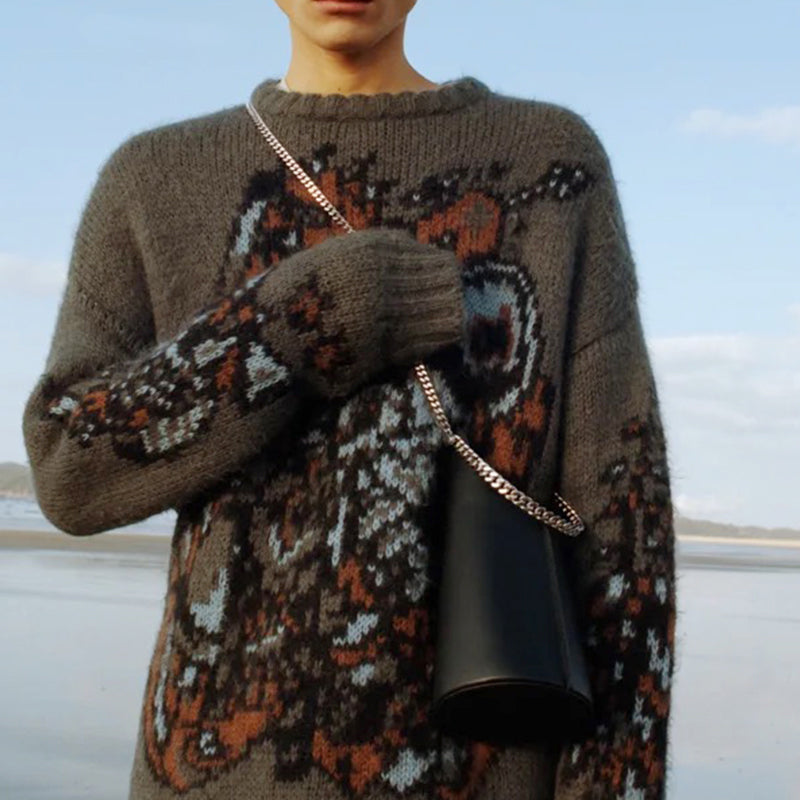 New bag high-quality bucket bag Korean niche thick chain semi-circular handle ins messenger bag