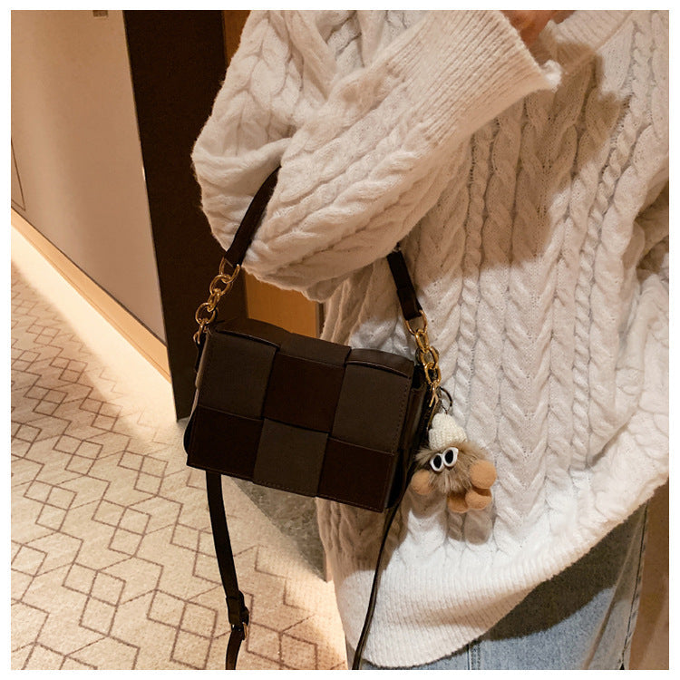 Women Designer  Hand Bag Trendy Woven Small Square Bag Crossbody Purse Hand Bag for Woman