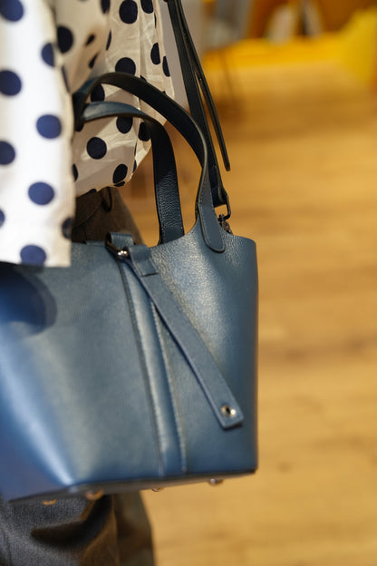 Genuine Leather Women Handbag High Quality Cowhide Tote Bag Fashion Designer Basket Bag for Ladies