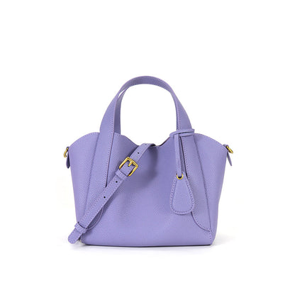 Hottest Purple Color High Quality Cowhide Leather Sling Handbag sac a bandouliere