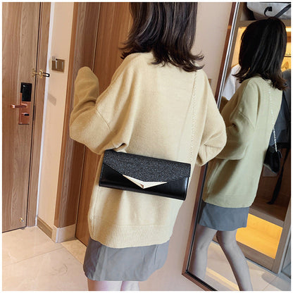 Luxury Envelope Shape Clutch Chain Bags for Women Wallet Female Purse Sequined Evening Dinner Bags