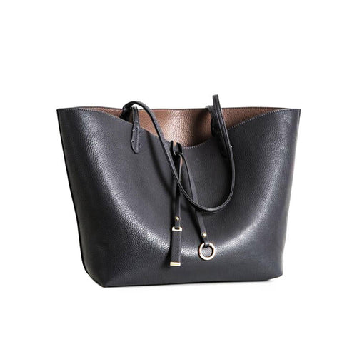 Genuine Leather Tote Bags Oversize Big Large Plain Tote Bag For Ladies Cow Leather Handbag