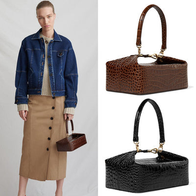 New Arrival Embossed Alligator Pattern High Quality Women Clutch Bags Small Rectangle Box Hand Bag ladies