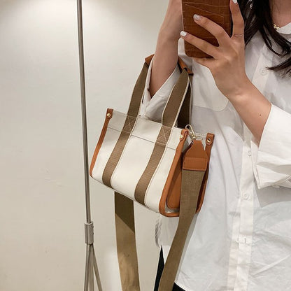 Simple Canvas Tote Bag Women’s 2026 New Fashion Handheld Crossbody Bag