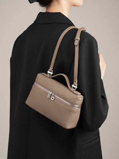 New Designer Real Leather Cowhide Linen Box Clutch Tote Women’s Crossbody Shoulder Bag Purse Cute