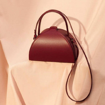 Bag women new trend box crossbody PU leather half round bag handbag shoulder trendy bag for ladies