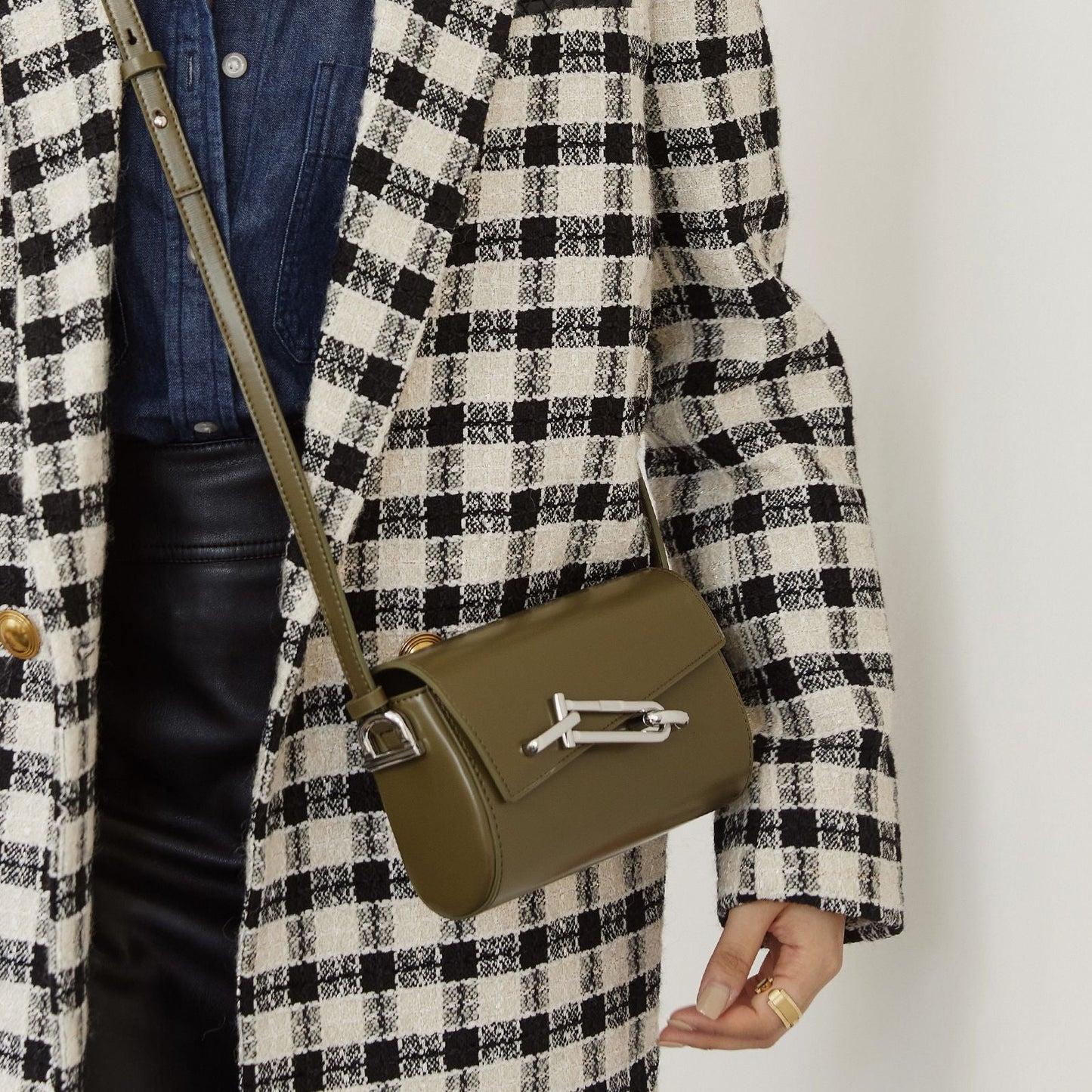 New Arrival Genuine Cow leather Handbag Small Square Lock Box Bag Women’s Crossbody Shoulder Bag