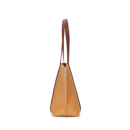 Large Capacity Handbag Women High Quality Stylish Rivet Personalized Leather Tote Bag