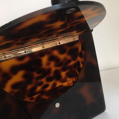 Luxury Retro Leopard Print Acrylic Bag Tortoiseshell Simple Square Evening Bag Clutch Women